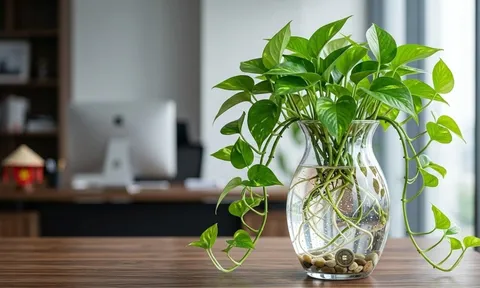 Cách trồng trầu bà thủy sinh xanh mướt, lá to, mầm non tua tủa