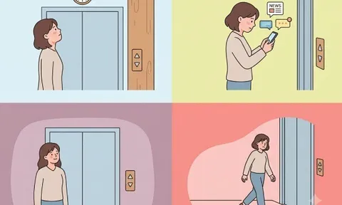 Trắc nghiệm tâm lý: Bạn thường làm gì khi đứng chờ thang máy?