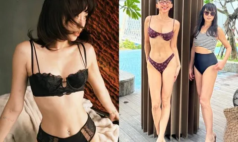 Nữ sinh trường Y khổ luyện để có cơ bụng như tạc tượng, mặc bikini nóng bỏng đứng cạnh mẹ ruột tưởng 2 chị em
