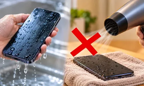 Điện thoại bị ướt, có nên dùng máy sấy tóc để sấy?