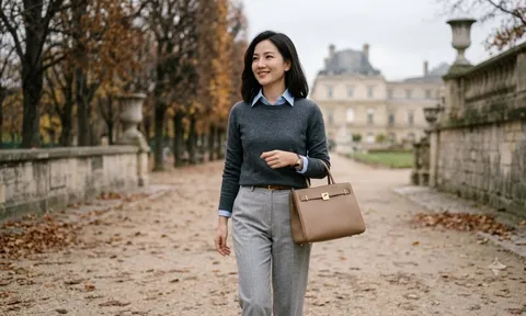 5 cách phối xanh lam và xám giúp nàng công sở mặc đẹp, sang trọng chuẩn old money
