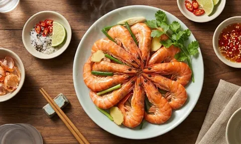 Nên luộc tôm cùng gia vị gì để khử tanh, thịt tôm đỏ au, chắc ngọt?