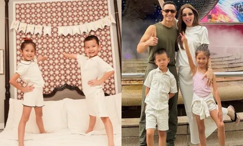 Hồ Ngọc Hà cho cặp song sinh lai Tây học võ từ 6 tuổi, Lisa - Leon nay cao lớn như "bản sao" của bố mẹ