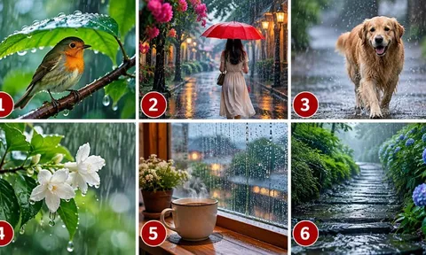 Chọn hình ảnh trong mưa khiến bạn chú ý