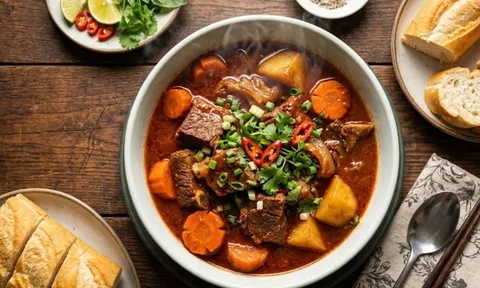 Cách nấu bò sốt vang mềm nhừ, không có mùi gây
