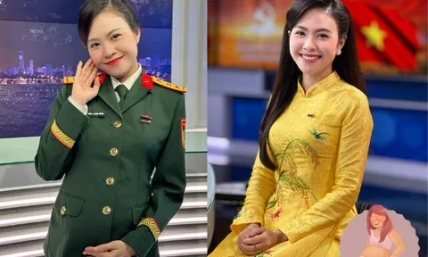 Thượng úy - MC Huyền Trang sinh con với chồng làm ở VTV, kể chuyện mang bầu lên sóng trực tiếp, cảm nhận từng cú đạp của con