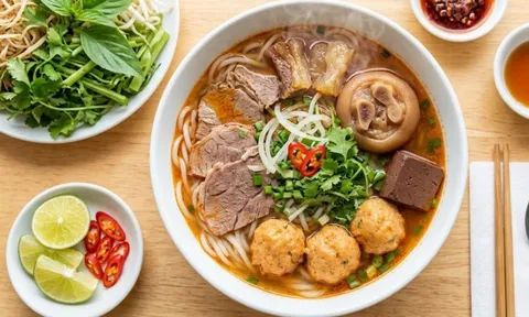 Cách nấu bún bò Huế chuẩn vị, nguyên liệu đơn giản