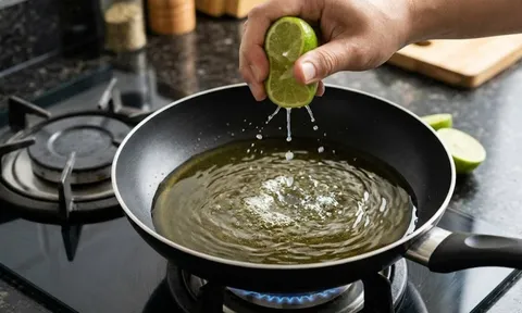 Tại sao khi chiên rán, nên cho vài giọt nước cốt chanh vào chảo dầu?