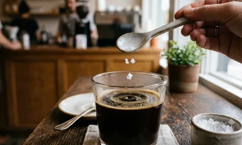 Vì sao nên bỏ chút muối vào ly cà phê?