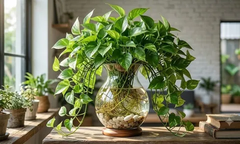 Cách trồng Trầu Bà từ cành nhanh mọc rễ, lá xanh mướt mượt