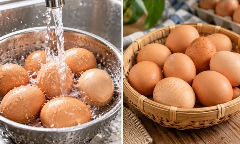 Tại sao không nên rửa trứng trước khi cất?