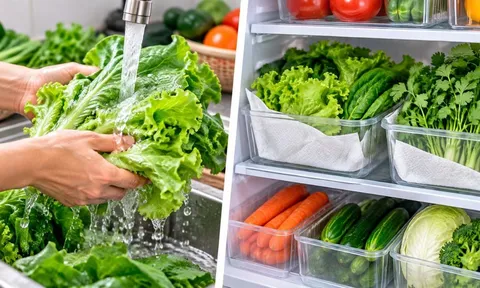 Vì sao không nên rửa rau trước khi cất tủ lạnh, nếu bẩn nên làm thế nào?