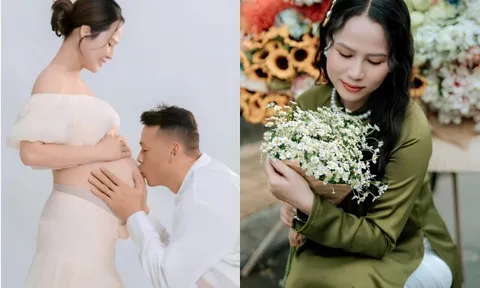 Cô gái Đồng Tháp đốn tim chàng thủ môn cao 1m89 ở quán net, giờ khoe bụng bầu sắp "vỡ chum" xinh rạng rỡ