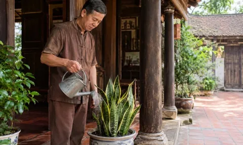4 tuổi Hợp Duyên trồng cây lưỡi hổ, Tiền cứ thế theo về
