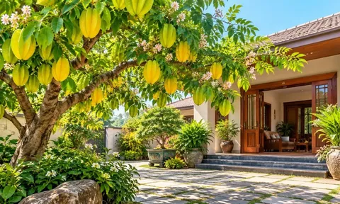 Trồng cây khế ở vị trí nào vượng phong thủy nhất? Đặt đúng chỗ, cây xanh tốt, gia đình thêm may mắn
