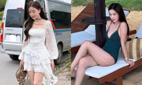 Mỹ nhân VTV 20 tuổi bế bụng bầu lên giảng đường, đẻ xong mặc bikini khoe dáng đẹp mơn mởn