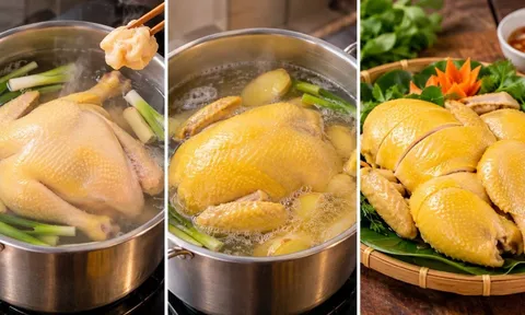 Mẹo luộc gà không rách da, da vàng giòn tự nhiên, thịt mềm mọng không khô