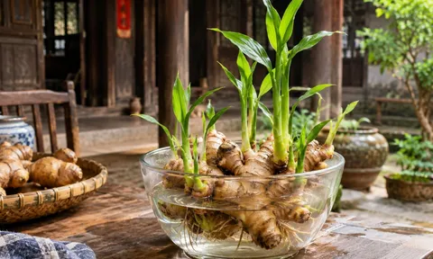 Mẹo trồng gừng thủy sinh nhanh nảy mầm, đẻ nhiều nhánh