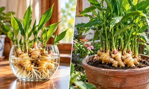 Trồng gừng phong thủy: Nên chọn gừng thủy sinh hay trồng đất?