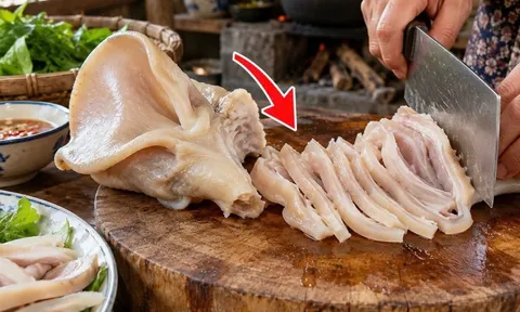 Cách luộc tai heo trắng giòn sần sật