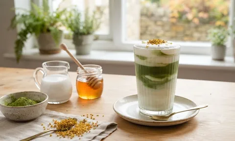 Không phải latte hay đá xay, matcha dừa hoa mộc mới là thức uống đáng thử mùa thu đông: Thơm béo, thanh dịu