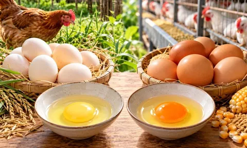 Lòng đỏ trứng gà vàng nhạt hay vàng đậm "xịn" hơn?