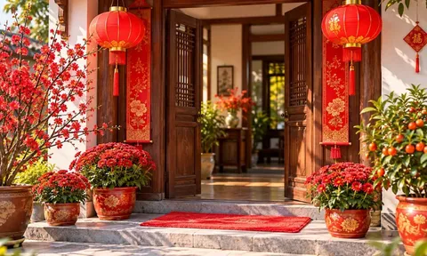 Tại sao nhiều người để đồ màu đỏ trước cửa nhà?