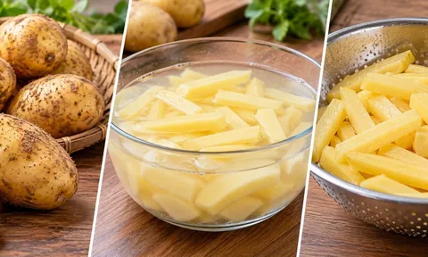 Vì sao nên ngâm khoai tây trước khi nấu?