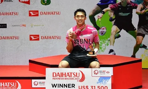 Kết quả cầu lông Indonesia Masters 2023: Jonatan Christie vô địch