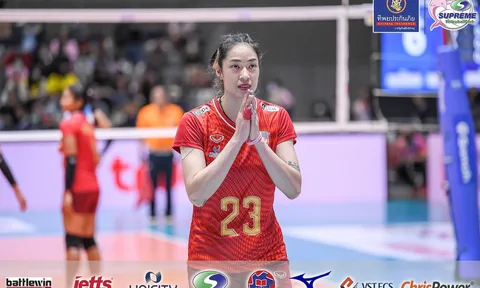 Phụ công bóng chuyền Trà Giang 'lần đầu' nếm mùi chiến thắng tại Thái Lan