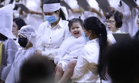 Con gái út của Vân Quang Long khiến nhiều người xót xa khi nói: 'Ba lên trời câu cá'