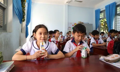 4 năm triển khai, sữa học đường tỉnh Bến Tre ‘được lòng’ cả thầy trò, phụ huynh