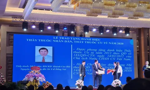 Sở Y Tế tỉnh Đồng Nai trao tặng danh hiệu Thầy thuốc nhân dân, Thầy thuốc y tế cho 40 cán bộ