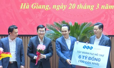 FLC trao 6 tỷ tiền mặt xây 100 căn nhà cho người nghèo Hà Giang 