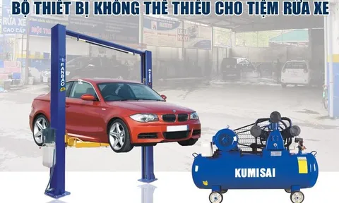 Trọn bộ thiết bị cầu nâng, máy nén khí cho Gara ô tô xe máy