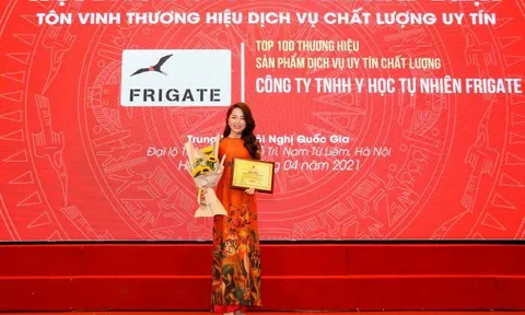 Công ty TNHH y học tự nhiên FRIGATE lọt top 100 thương hiệu sản phẩm dịch vụ uy tín chất lượng năm 2021