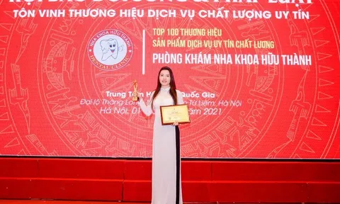 Phòng khám nha khoa hữu thành vinh dự đạt top 100 thương hiệu sản phẩm dịch vụ uy tín chất lượng