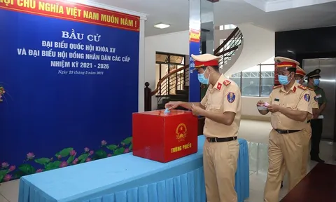 An Giang: Cử tri Công an tỉnh nô nức đi bầu cử