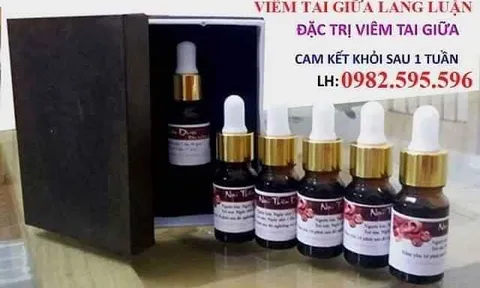 Thuốc nhỏ tai Ngũ Thiên Dược đặc trị viêm tai giữa hiệu quả