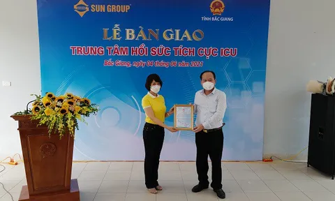 Sun Group chính thức bàn giao Trung tâm Hồi sức tích cực điều trị Covid-19 cho Bắc Giang