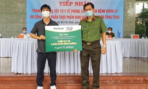 Công Phượng cùng Quỹ Phát triển Tài năng Vệt tiếp sức cho lực lượng Công an TP. HCM tham gia chống dịch Covid-19