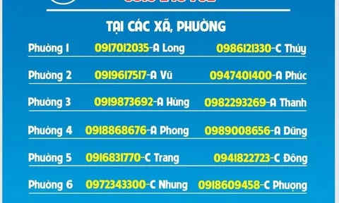 Mỹ Tho (Tiền Giang): Công bố công khai các số điện thoại hỗ trợ người dân