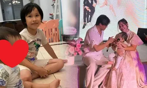 Quý Bình và vợ đại gia Ngọc Tiền lần đầu công khai cận mặt quý tử