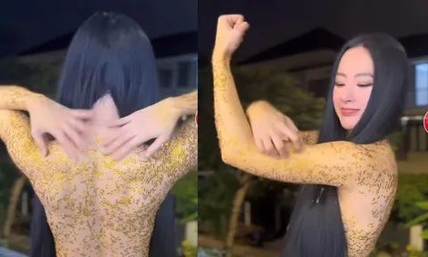 Video: Angela Phương Trinh cạo hạt đính trên người như đánh vảy cá khiến người xem rùng mình 