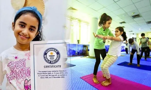 Cô bé 7 tuổi trở thành HLV yoga trẻ nhất thế giới