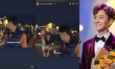 Phản ứng của Ngô Kiến Huy khi bị fan nữ 'đụng chạm' gây chú ý
