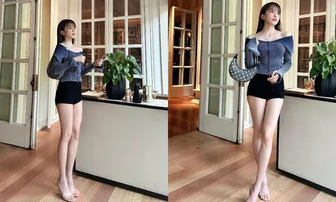 Thiều Bảo Trâm khoe chân dài thẳng tắp khiến CDM trầm trồ
