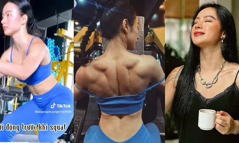 Angela Phương Trinh xả video trong phòng tập khoe cơ bắp khiến CDM tròn mắt