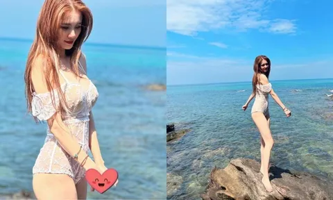 Em gái Công Vinh khoe body mướt mắt với bikini xuyên thấu, CDM ngất ngây