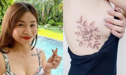 MC 'Chúng tôi là chiến sĩ' Hoàng Linh bỏ xiêm y khoe hình xăm ở vị trí đặc biệt